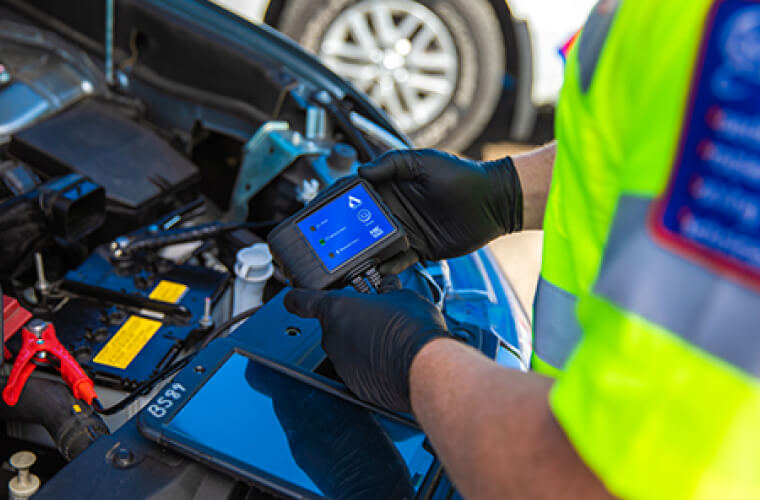 AAA roadside assistance testing car battery