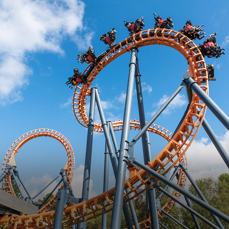 people on rollercoaster