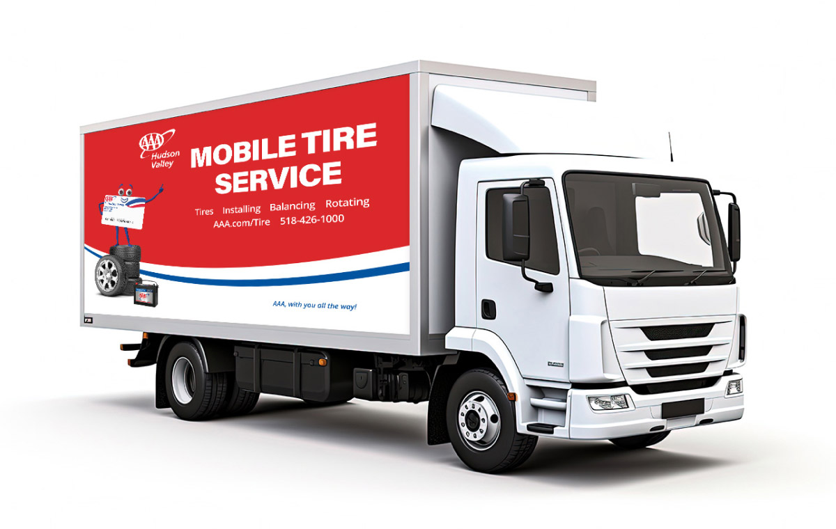 AAA Mobile Tire Service truck