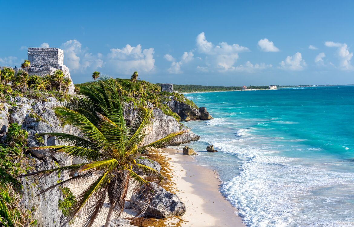Tulum beach waterscape
