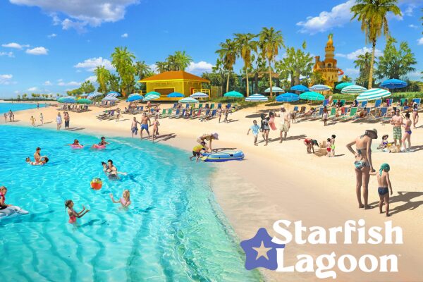 kids on caribbean beach with their families