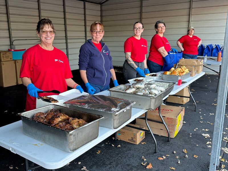 AAA Staff serving Brooks Barbecue