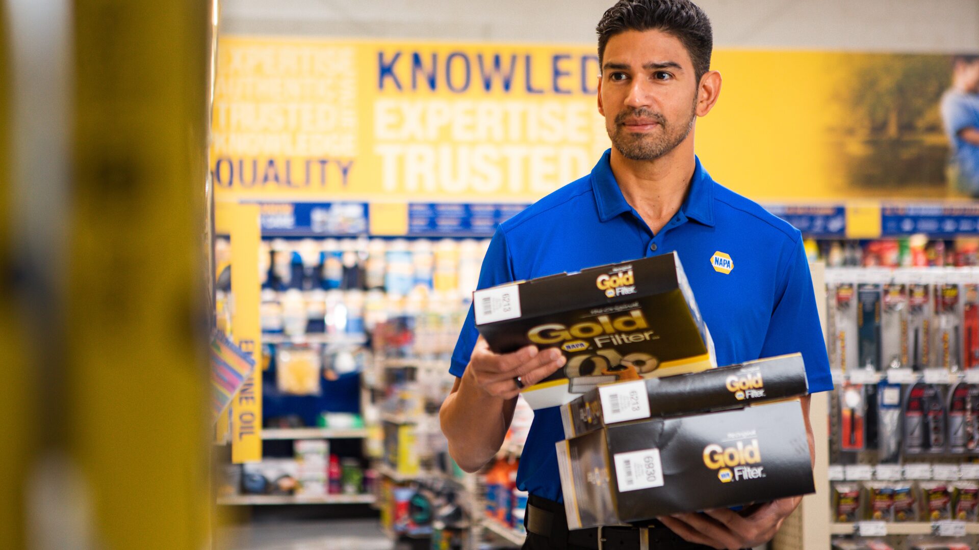 NAPA Auto Parts Staff Stocking Air Filters